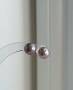 Matching rose lavender pearl jewelry set with mirror luster.