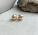 Golden Edison freshwater pearl earrings in a classic stud style
