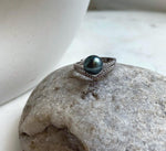Elly’s 8.7mm Peacock Green Tahitian Ocean Pearl Ring | Genuine Saltwater Pearl | Mirror Luster | S925 Sterling Silver