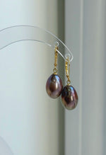 Edison pearl drop earrings featuring extreme mirror luster