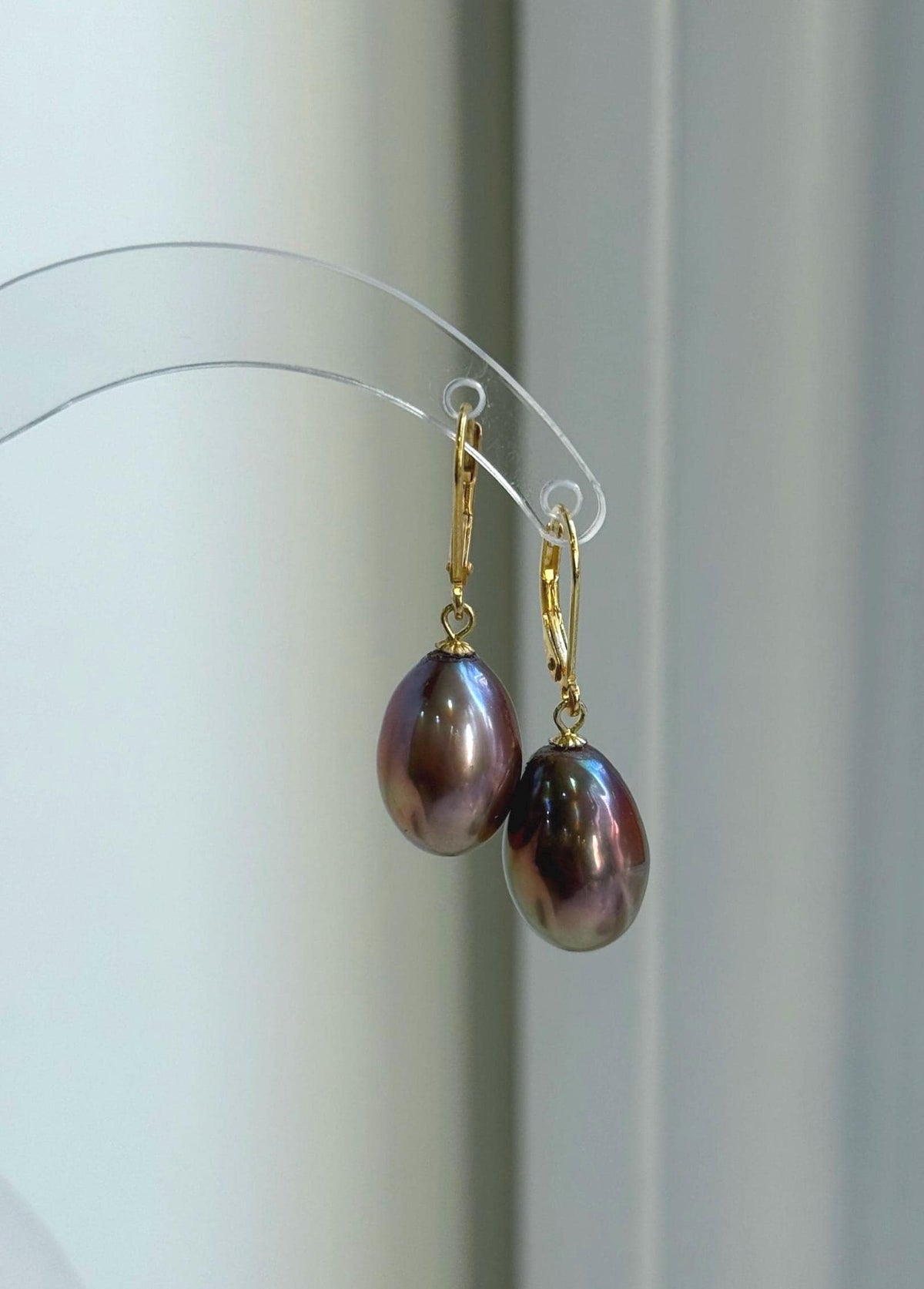 Lustrous Edison pearl drops on sterling silver earring hooks