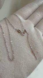 Elly’s Not for seperate purchase!! s925 silver O chain necklace, adjustable size to 17.3”, with needle for floating pendant. Silver.