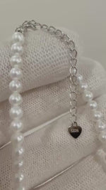 Elly’s 3.5-4mm extremely strong luster Freshwater Cold White pure round Pearl strand Necklace unique anniversary gift.