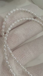 Elly’s 2.5-3mm Extremely strong Luster Freshwater cold white round drop small Keshi Pearls strand Necklace unique anniversary gift.