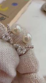 Elly’s Freshwater Pearl Earrings: S925 Silver, Vintage Style, Strong Luster