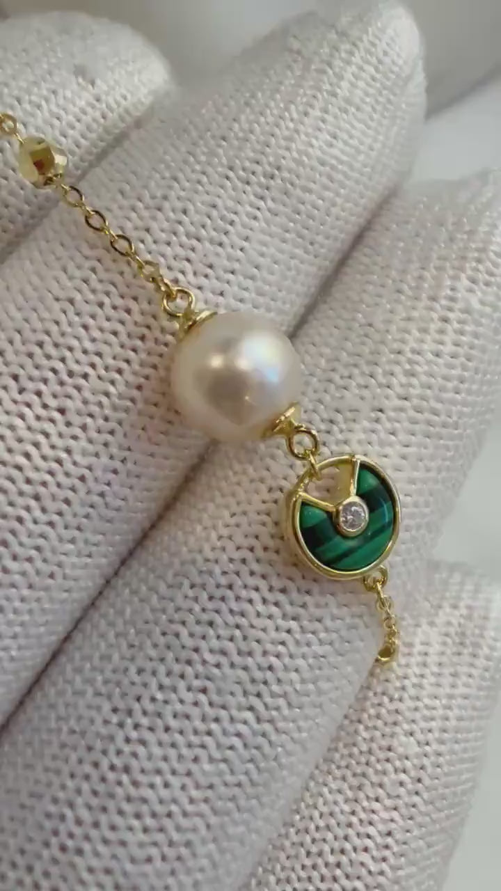 Elly’s 7.7mm Akoya Ocean Pearl Bracelet: Extreme luster mirrored, to 7.1”, with extra S925 silver magnetic clips.