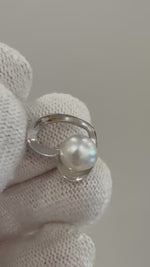 Rare Saltwater Australian Ocean Cold white Keshi Pearl strong luster pendant adjustable silver chain  Necklace unique gift for her.7.5x8.1mm
