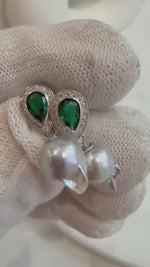 Elly’s 8mm Akoya extremely strong luster mirrored effect natural ocean silver blue pearls vintage s925 silver daily earrings