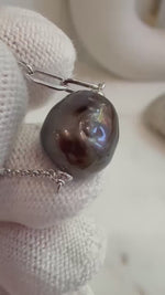 11.2mm Extreme luster mirrored Tahitian Ocean Saltwater Elegant black deep chocolate pearl s925 silver adjustable daily bracelet. To 7.6”