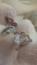 Elly’s S925 Silver Butterfly Stud Earrings: Vintage Style (Not for seperate purchase.)