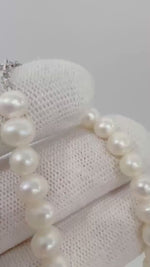 Elly’s 5.5-6mm Super Value! Extremely strong luster Freshwater Ivory oval round Pearl strand Necklace unique anniversary gift.