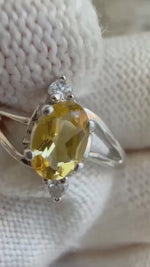 Elly’s Genius Citrine S925 silver Ring, US
