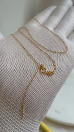 Elly’s Not for seperate purchase!! s925 silver O chain necklace, adjustable size to 17.3”, with needle for floating pendant. Gold.